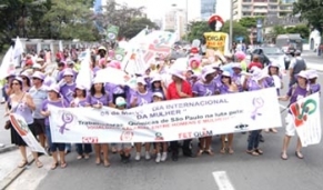 Militantes e dirigentes do Sindicato dos químicos e plásticos de São Paulo e região marcam presença nas manifestações de 8 de março